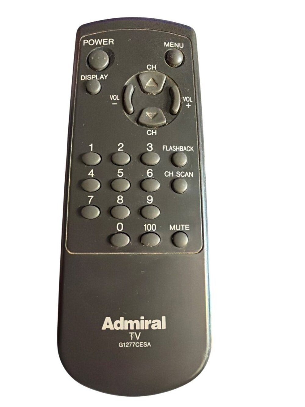Admiral G1277CESA Black TV Remote Control For Vintage TVs Tested